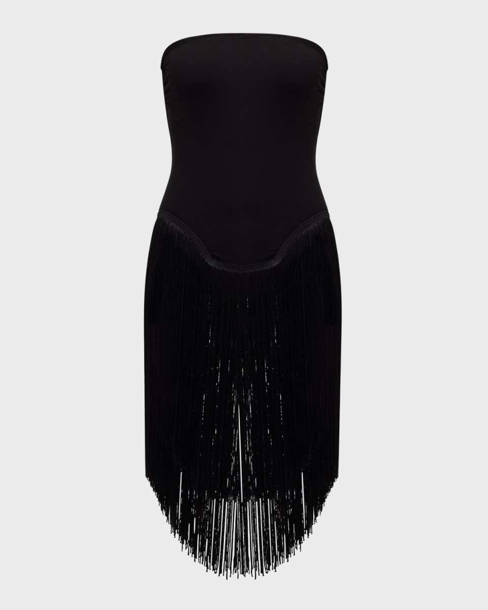 Strapless Fringe Bishop Bodysuit